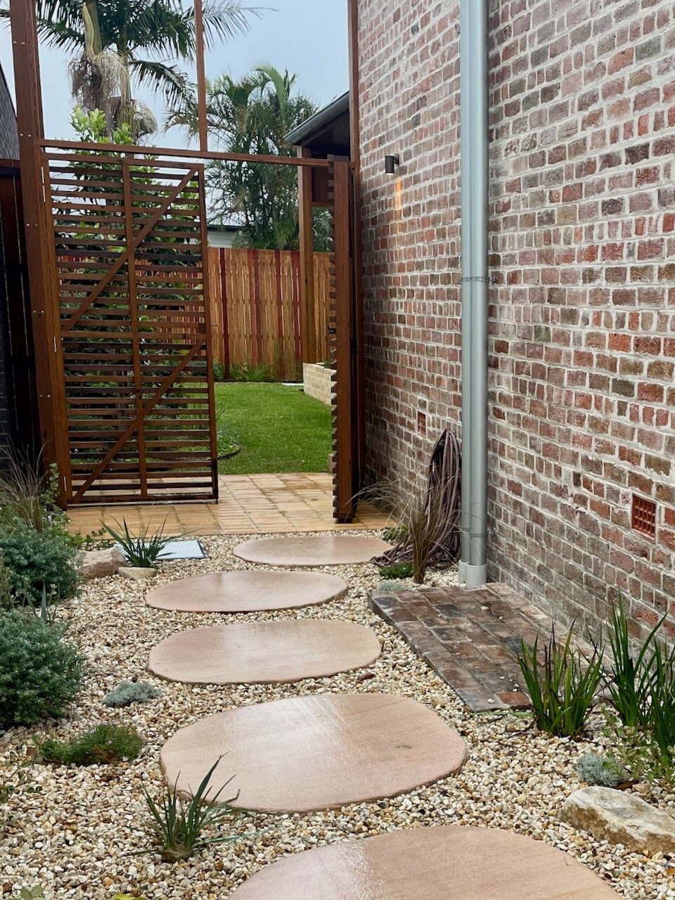 Maryville sandstone stepping stones — Studio Serene, Newcastle